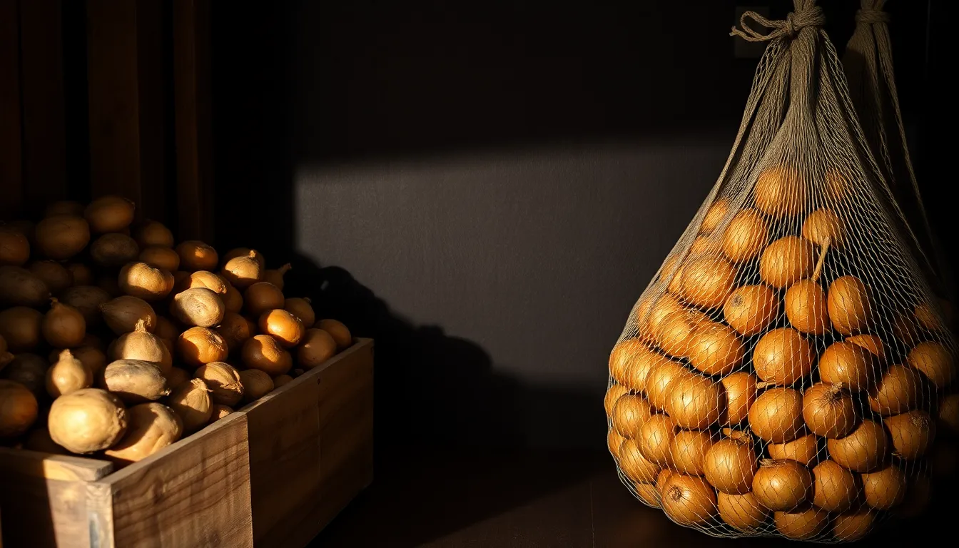 how to properly store onions and potatoes together