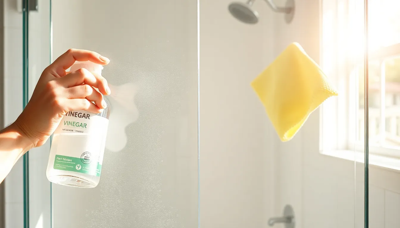 how to remove stubborn hard water stains from glass shower doors