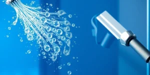 how to remove stubborn hard water stains from glass shower doors.png AI generated image using Flux AI