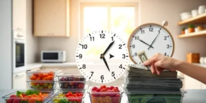 money saving meal prep ideas for single person.png AI generated image using Flux AI