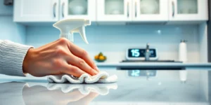 quick 15 minute daily cleaning routine for busy people.png AI generated image using Flux AI