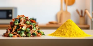 reduce food waste by using vegetable scraps.png AI generated image using Flux AI