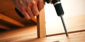 DIY solutions for squeaky wooden floors.png AI generated image using Flux AI