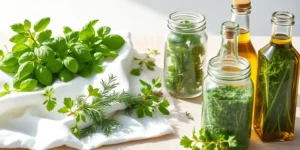 How to properly store fresh herbs long-term.png AI generated image using Flux AI